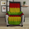 Knitted Style Reggae Pattern Print Armchair Protector