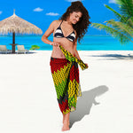 Knitted Style Reggae Pattern Print Beach Sarong Wrap