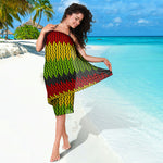 Knitted Style Reggae Pattern Print Beach Sarong Wrap