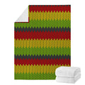 Knitted Style Reggae Pattern Print Blanket