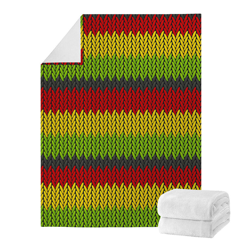 Knitted Style Reggae Pattern Print Blanket