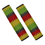 Knitted Style Reggae Pattern Print Car Seat Belt Covers