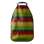 Knitted Style Reggae Pattern Print Car Seat Organizers