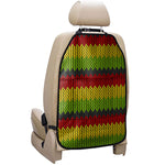 Knitted Style Reggae Pattern Print Car Seat Organizers