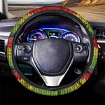 Knitted Style Reggae Pattern Print Car Steering Wheel Cover
