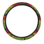 Knitted Style Reggae Pattern Print Car Steering Wheel Cover