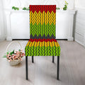 Knitted Style Reggae Pattern Print Dining Chair Slipcover