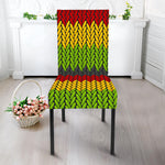 Knitted Style Reggae Pattern Print Dining Chair Slipcover