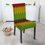 Knitted Style Reggae Pattern Print Dining Chair Slipcover