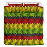 Knitted Style Reggae Pattern Print Duvet Cover Bedding Set