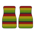 Knitted Style Reggae Pattern Print Front Car Floor Mats