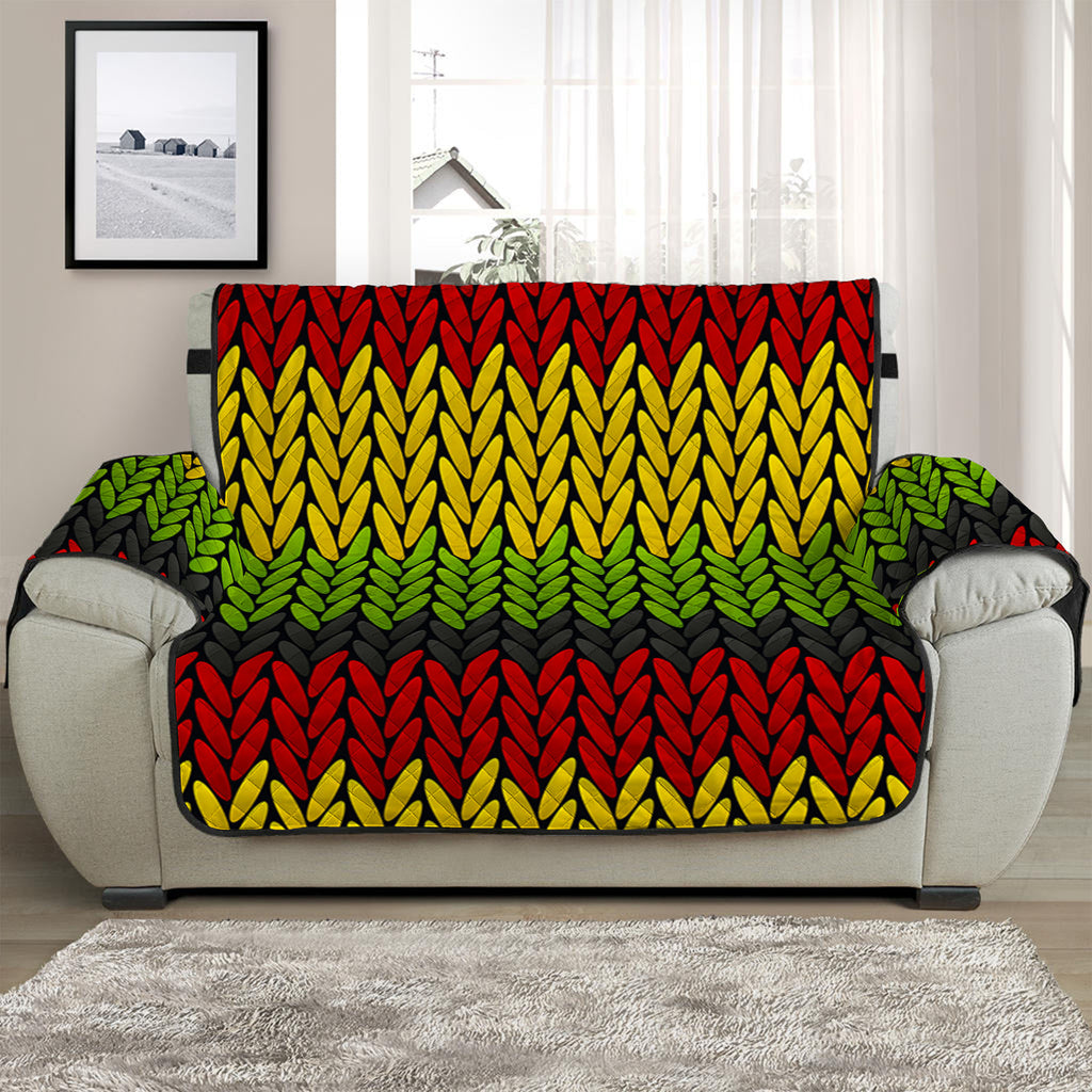 Knitted Style Reggae Pattern Print Half Sofa Protector