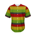 Knitted Style Reggae Pattern Print Men's Baseball Jersey