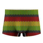 Knitted Style Reggae Pattern Print Men's Boxer Briefs