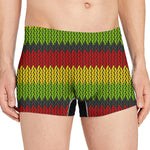 Knitted Style Reggae Pattern Print Men's Boxer Briefs