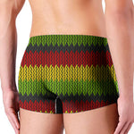 Knitted Style Reggae Pattern Print Men's Boxer Briefs