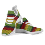 Knitted Style Reggae Pattern Print Mesh Knit Shoes GearFrost