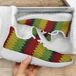 Knitted Style Reggae Pattern Print Mesh Knit Shoes GearFrost