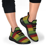 Knitted Style Reggae Pattern Print Mesh Knit Shoes GearFrost