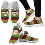 Knitted Style Reggae Pattern Print Mesh Knit Shoes GearFrost