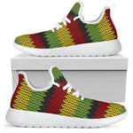 Knitted Style Reggae Pattern Print Mesh Knit Shoes GearFrost