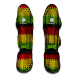 Knitted Style Reggae Pattern Print Muay Thai Shin Guard