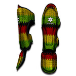 Knitted Style Reggae Pattern Print Muay Thai Shin Guard