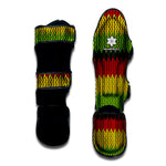 Knitted Style Reggae Pattern Print Muay Thai Shin Guard