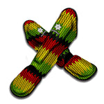 Knitted Style Reggae Pattern Print Muay Thai Shin Guard