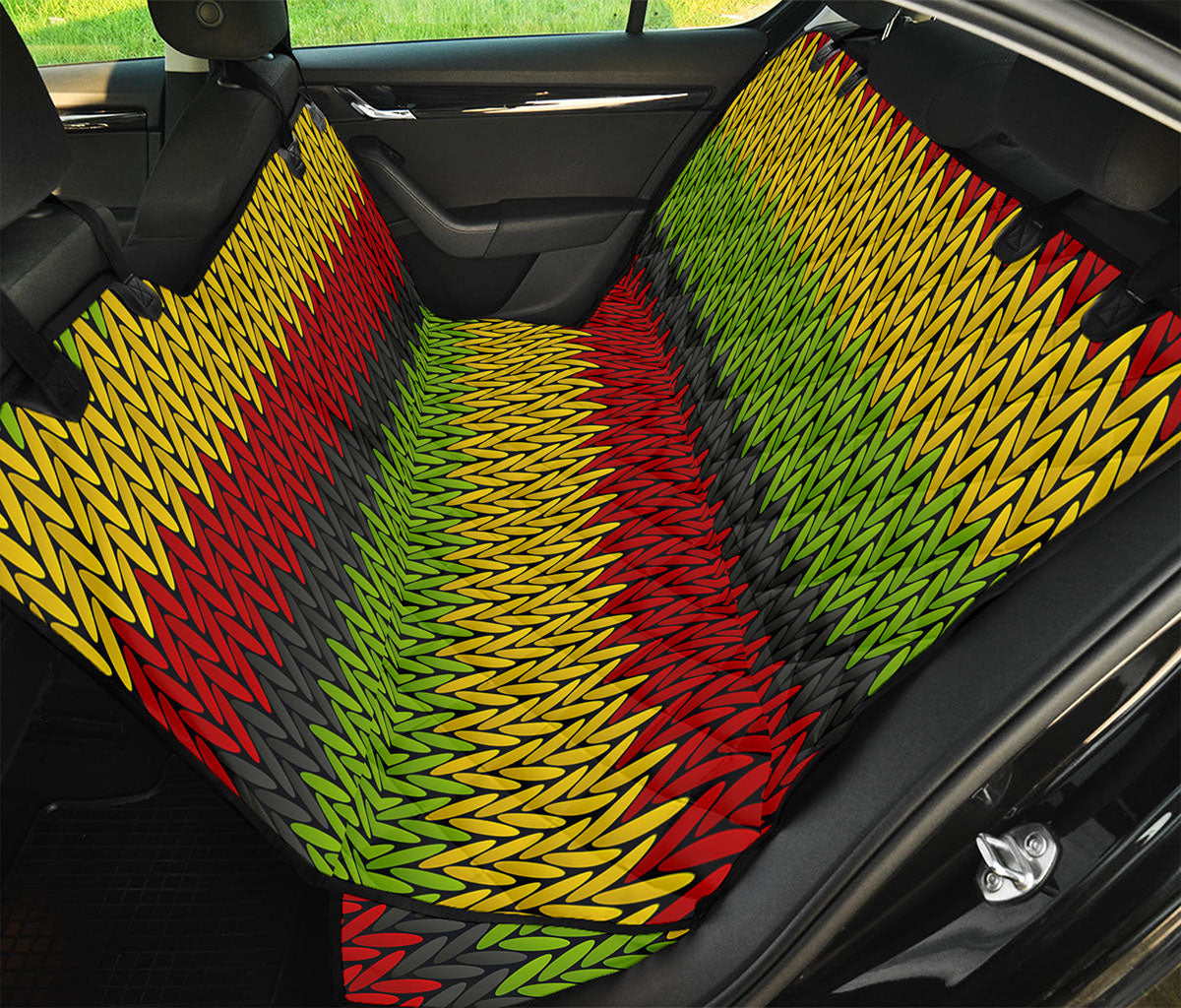 Knitted Style Reggae Pattern Print Pet Car Back Seat Cover