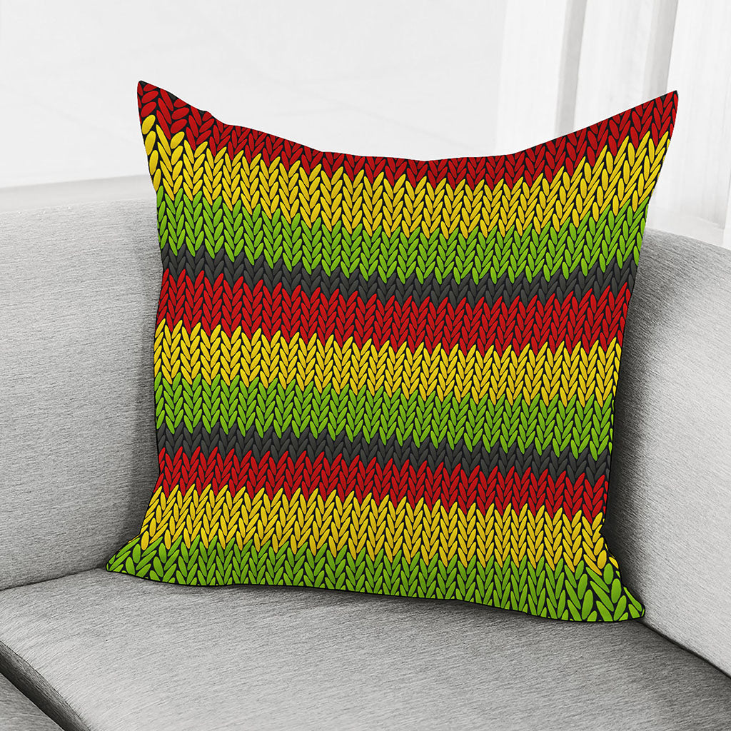 Knitted Style Reggae Pattern Print Pillow Cover