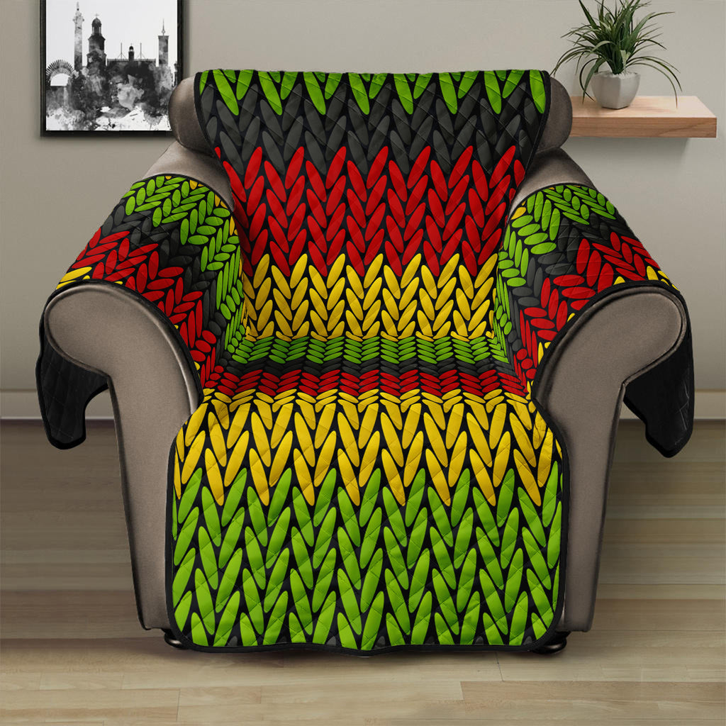 Knitted Style Reggae Pattern Print Recliner Protector