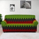 Knitted Style Reggae Pattern Print Sofa Cover