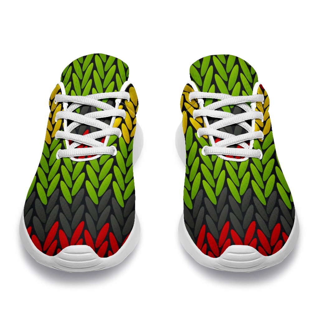 Knitted Style Reggae Pattern Print Sport Shoes GearFrost