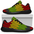 Knitted Style Reggae Pattern Print Walking Shoes