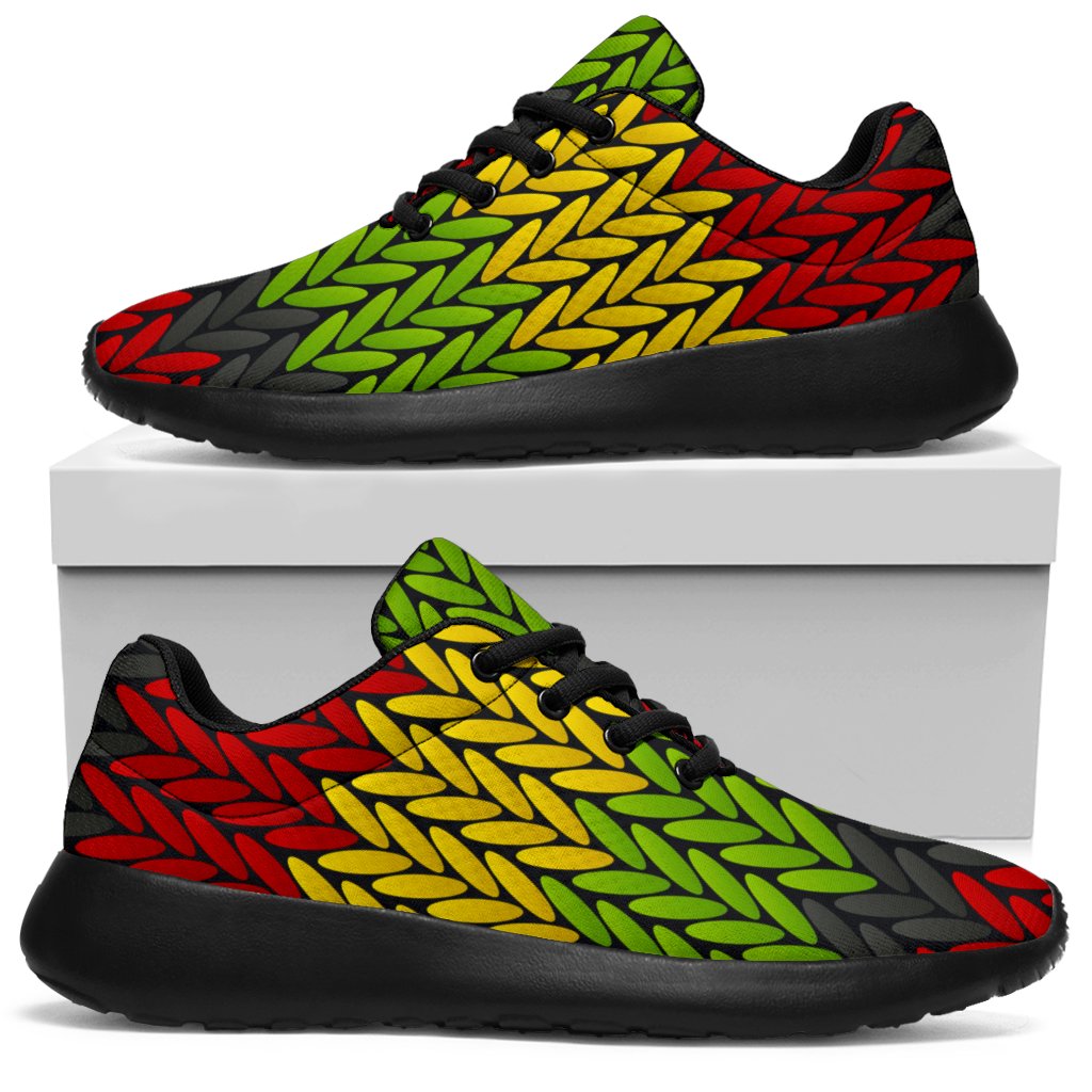 Knitted Style Reggae Pattern Print Sport Shoes GearFrost