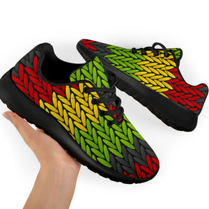 Knitted Style Reggae Pattern Print Sport Shoes GearFrost