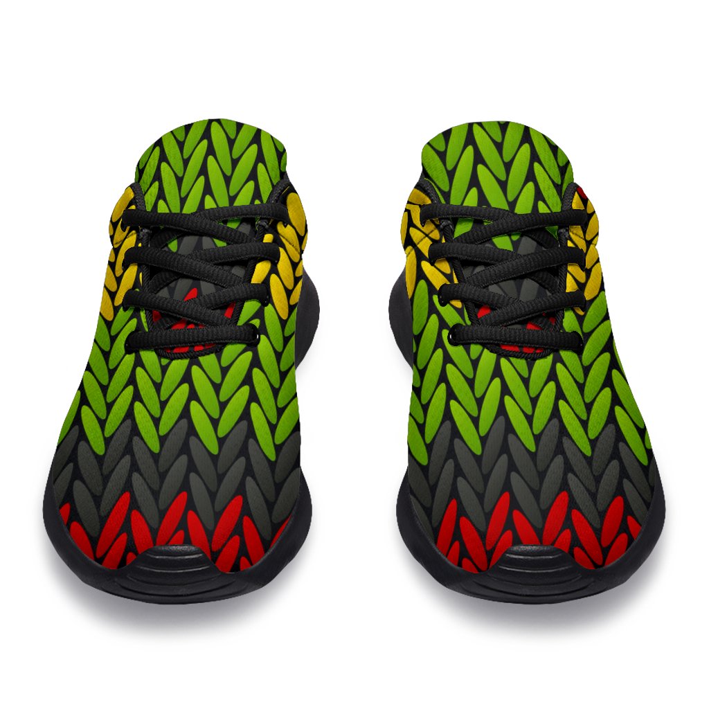 Knitted Style Reggae Pattern Print Sport Shoes GearFrost