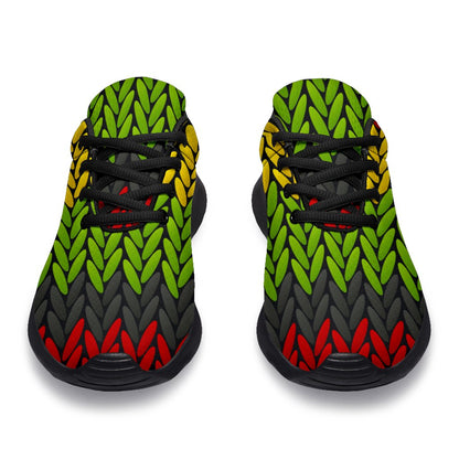 Knitted Style Reggae Pattern Print Sport Shoes GearFrost