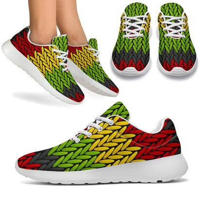 Knitted Style Reggae Pattern Print Sport Shoes GearFrost