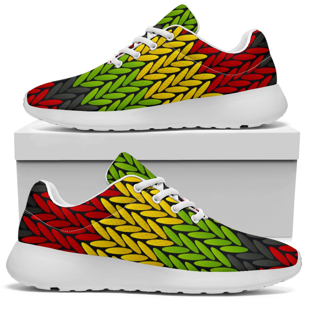 Knitted Style Reggae Pattern Print Sport Shoes GearFrost