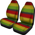 Knitted Style Reggae Pattern Print Universal Fit Car Seat Covers