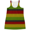 Knitted Style Reggae Pattern Print Women's Racerback Tank Top