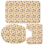 Knitting Yarn Pattern Print 3 Piece Bath Mat Set