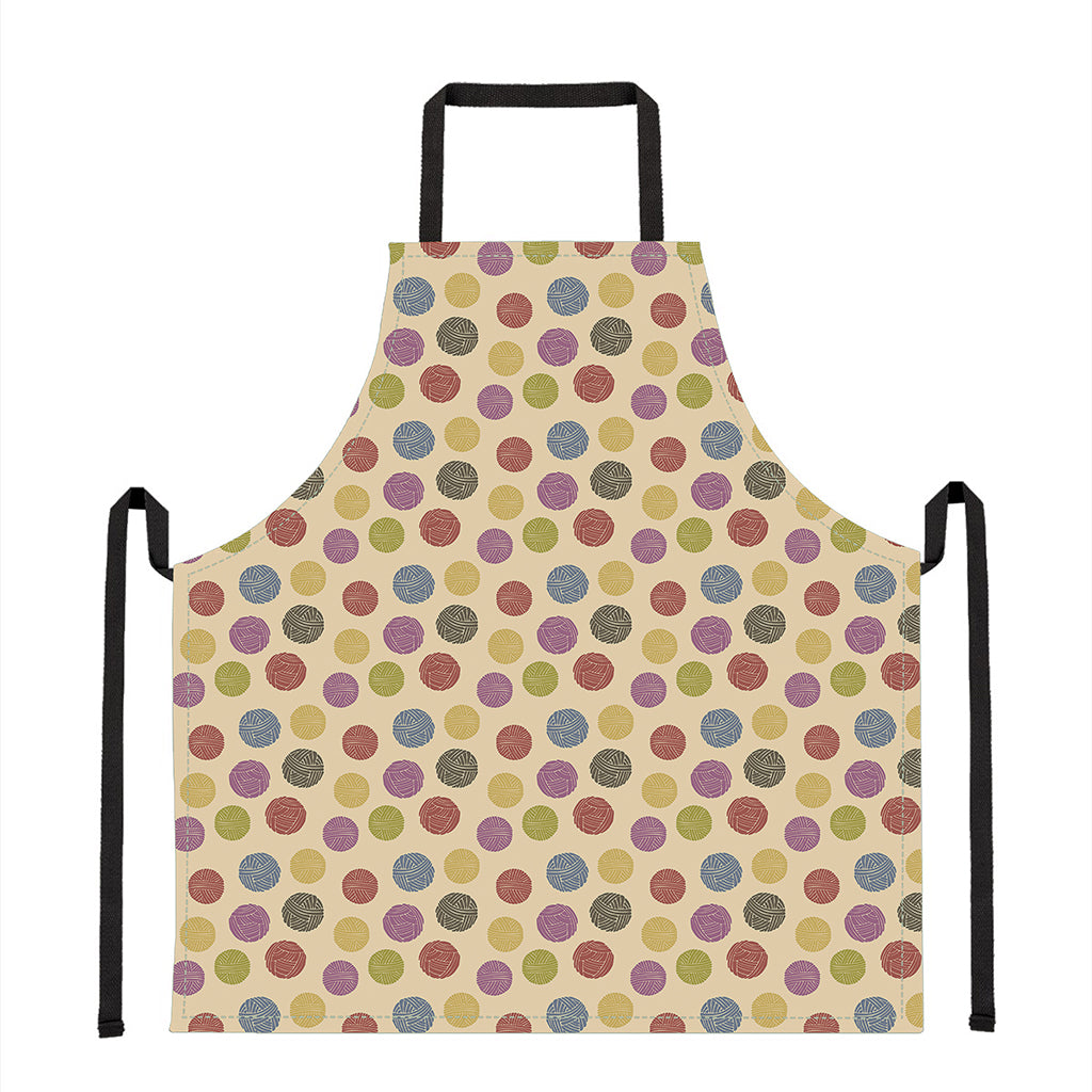 Knitting Yarn Pattern Print Apron