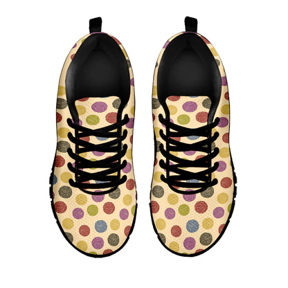 Knitting Yarn Pattern Print Black Sneakers