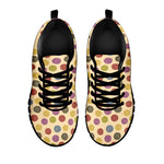 Knitting Yarn Pattern Print Black Sneakers
