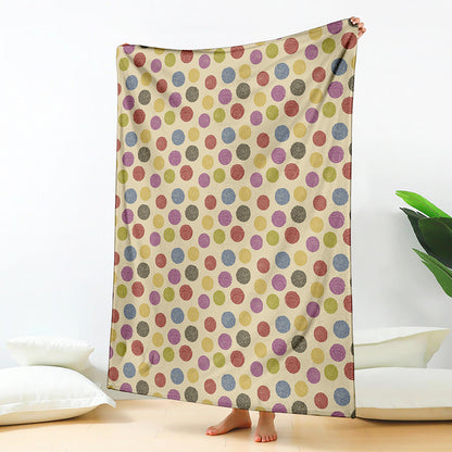 Knitting Yarn Pattern Print Blanket