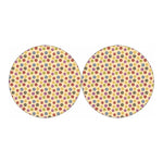 Knitting Yarn Pattern Print Car Coasters