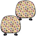 Knitting Yarn Pattern Print Car Headrest Covers